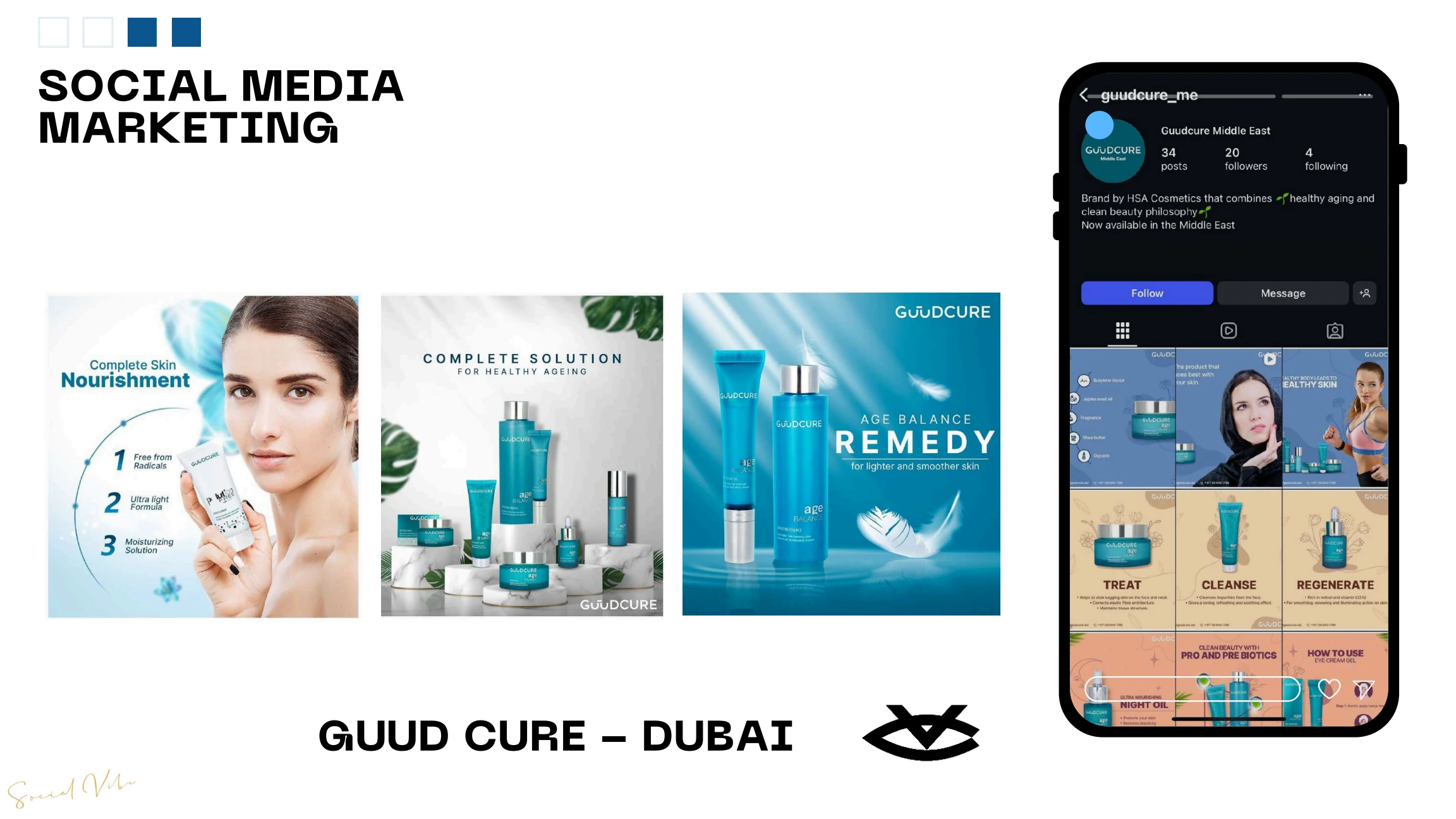 Guud Cure Dubai skincare social media campaign
